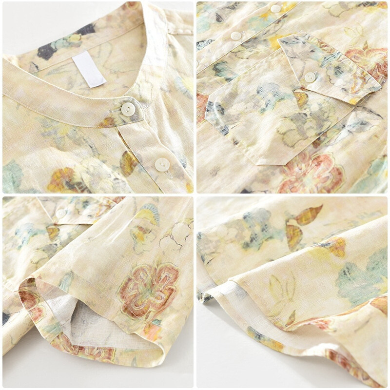 Jefferson Breathable Floral Linen Shirt