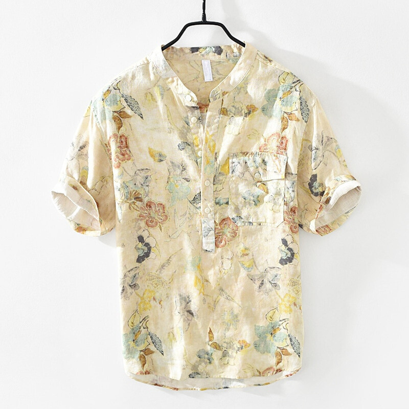 Jefferson Breathable Floral Linen Shirt