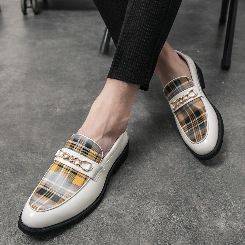 Harrison Plaid Leather Loafer