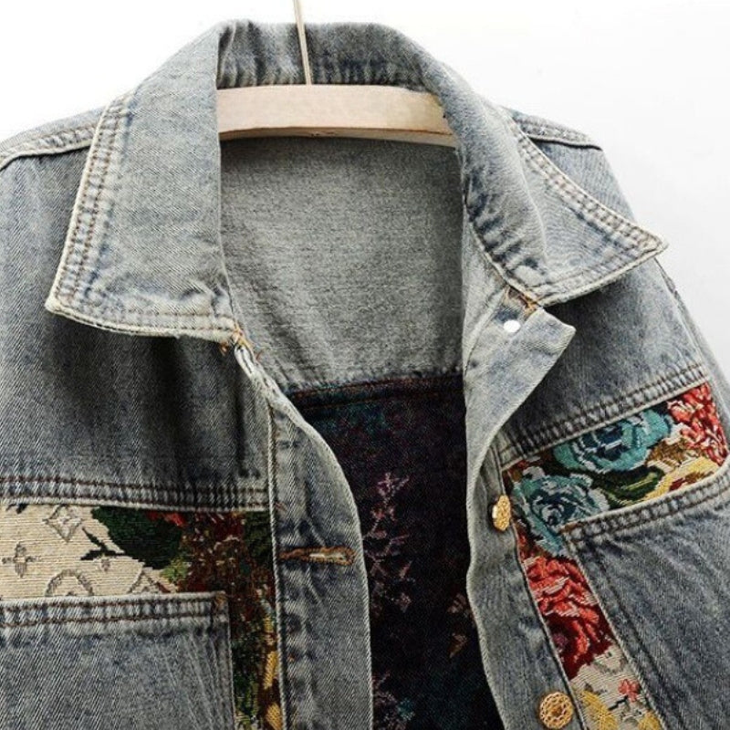 Heritage Floral Denim Jacket by Ava St. Clair™