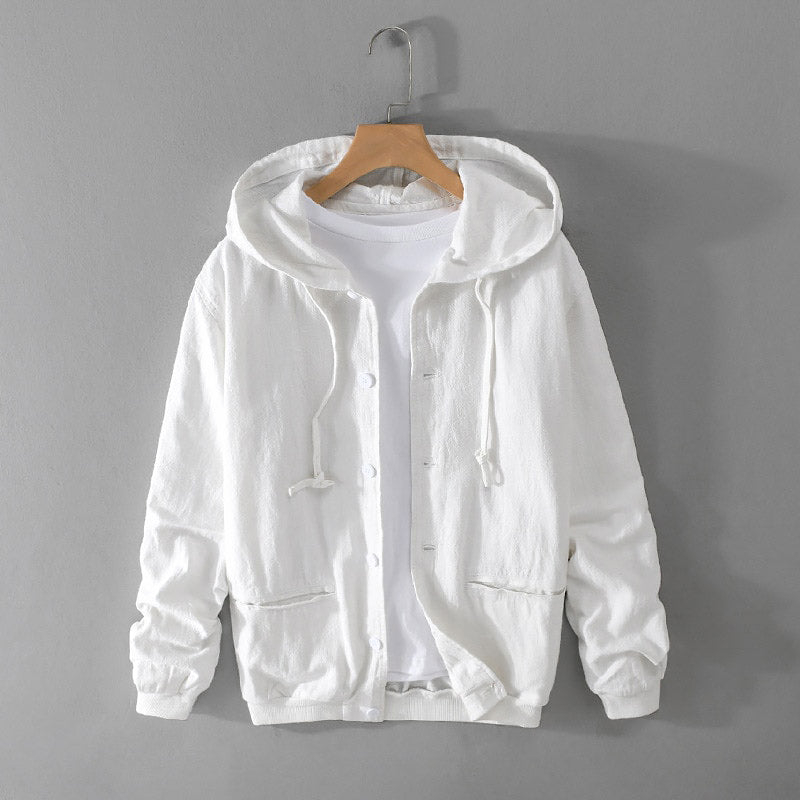 Remy-Doîr Premium 100% Linen Hooded Jacket