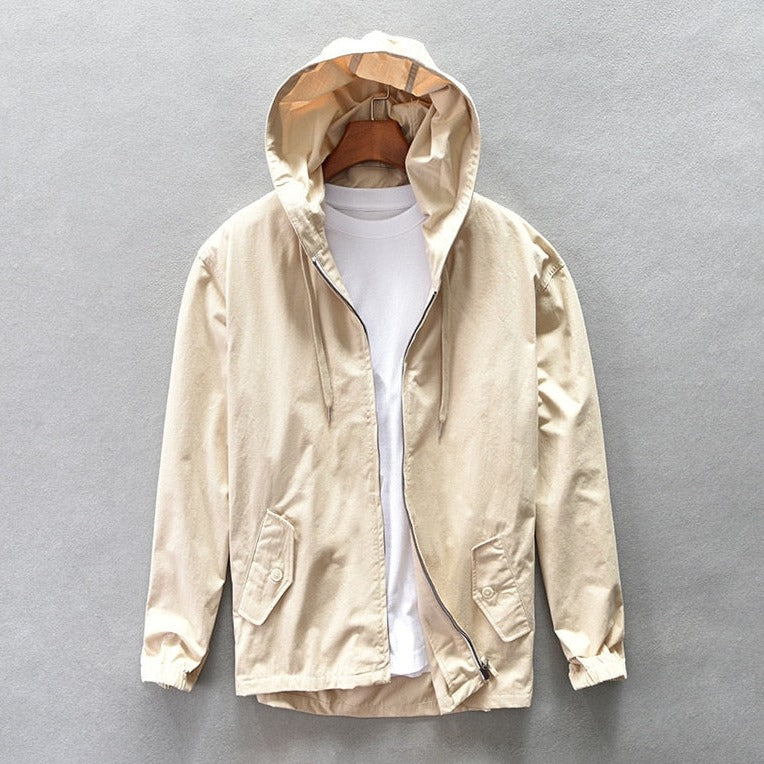 VALENTINO HOODED 100% LINEN JACKET