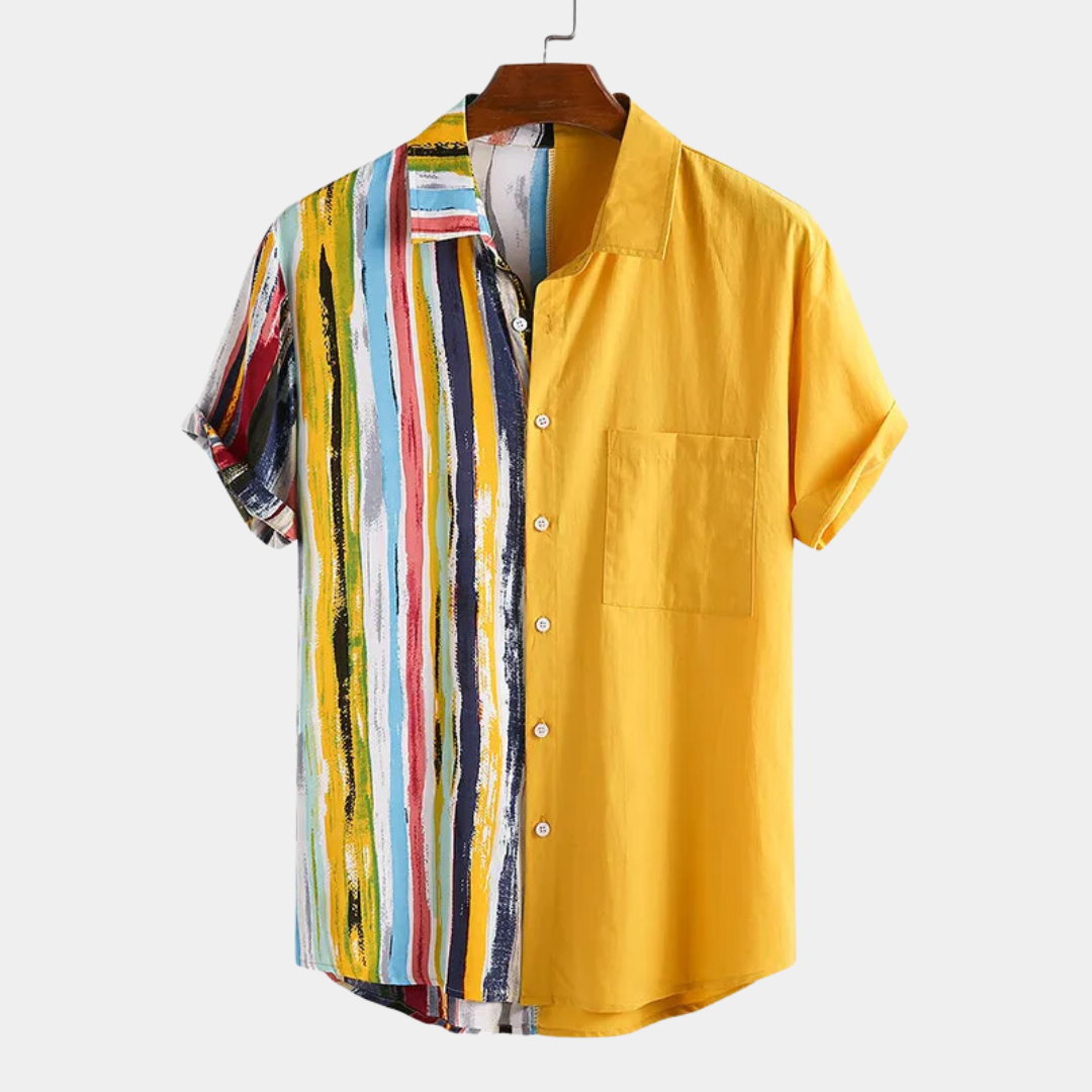 Milano-Calou Vibrant Linen Shirt