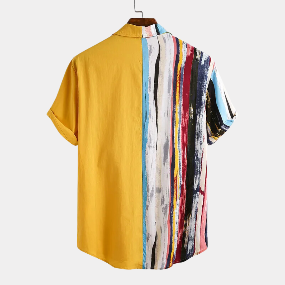 Milano-Calou Vibrant Linen Shirt