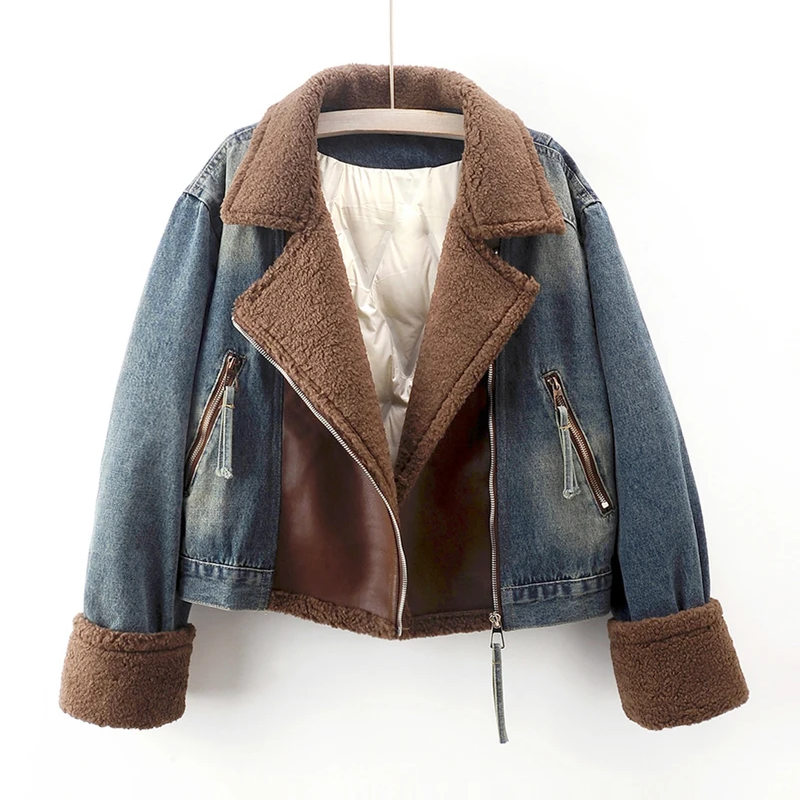 L'ARANTIQUE SHERPA EDGE DENIM JACKET