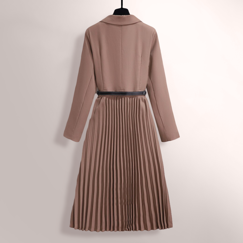 Calienne Intricate Pleated Trench Coat