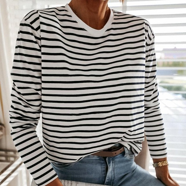 Juliette Elegant Striped Shirt